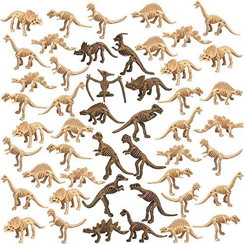 48 PCS Dinosaur Fossil Skeleton Dinosaur Skeleton Toys Assorted Figures Dino Bones for Birthday P... | Amazon (US)