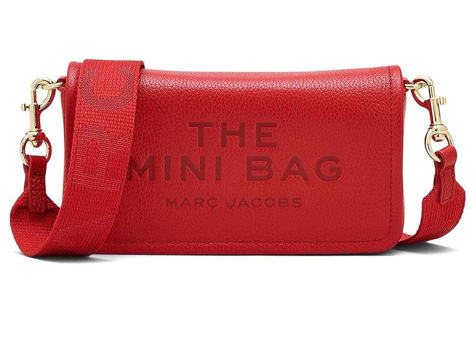 Marc Jacobs The Leather Mini Bag Cross Body Women's Handbags True Red, Polyester | Zappos