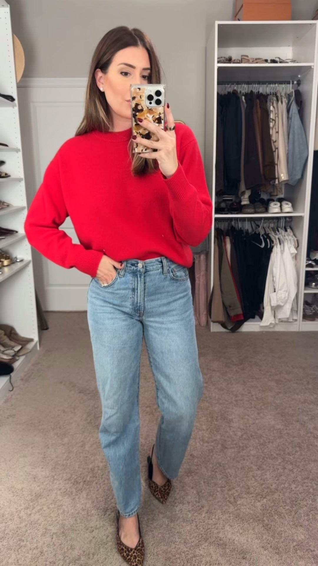 Small in sweater, size 26 in jeans 

#LTKSeasonal