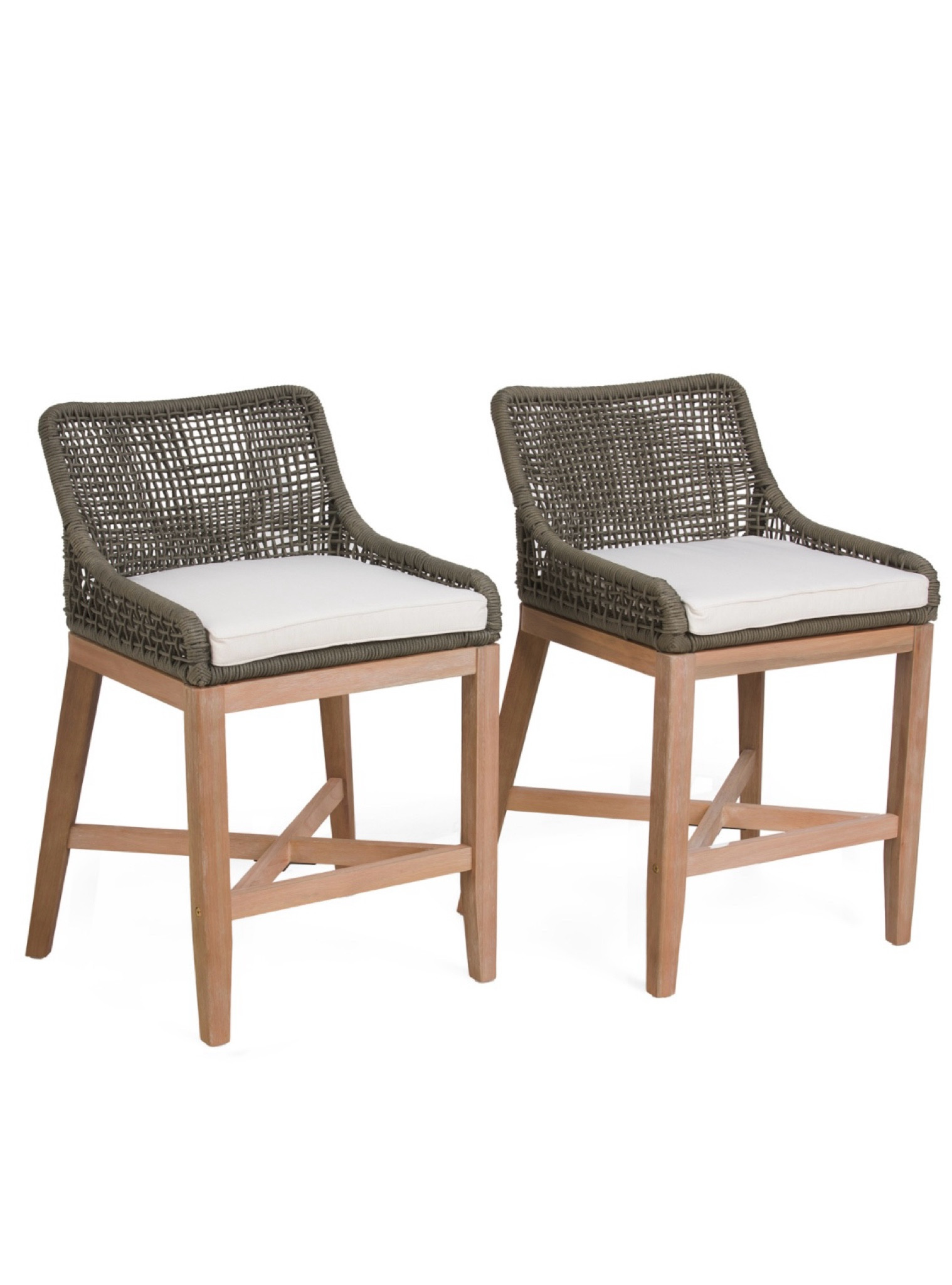 LILLIAN AUGUST
2pk Grid Weave Rope Counter Stools With Acacia Wood Base
Now on sale $299.00 

Set of 2 stools, removable cushion, woven design
22in W x 38in H x 22in L
Fill: polyurethane foam and polyester fibers




Barstools, furniture, affordable furniture, kitchen 


#LTKSaleAlert #LTKHome #LTKStyleTip