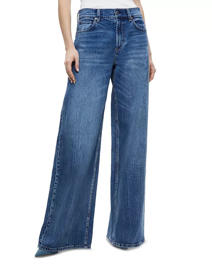 Trish Mid Rise Baggy Jeans in Broklyn Blue | Bloomingdale's (US)