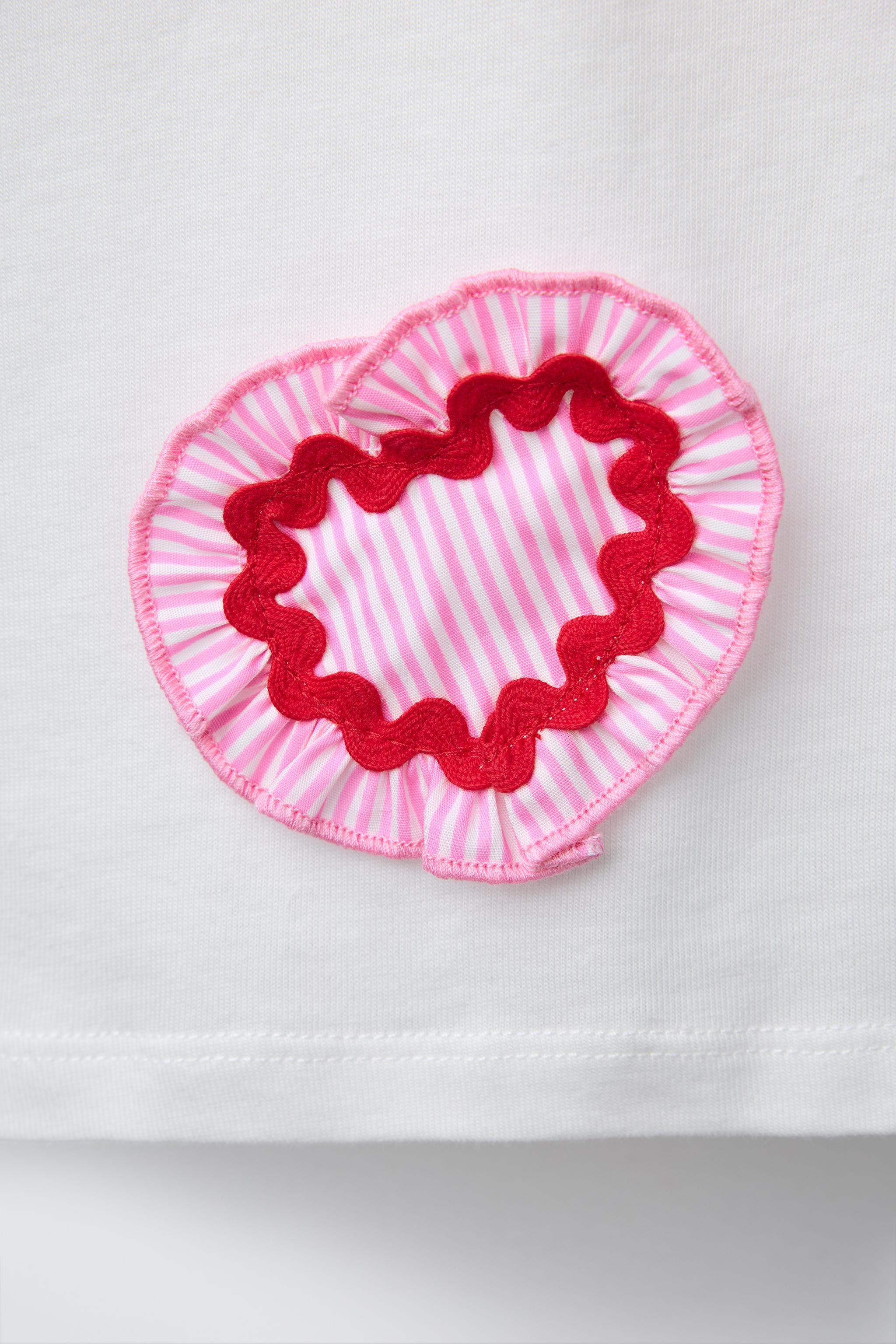 POPLIN HEART T-SHIRT | Zara US