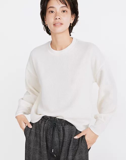Brushed Knit Puff-Sleeve Top | Madewell