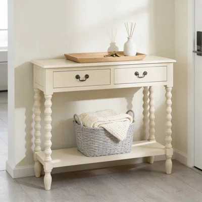 Farmhouse Console Table With 2 Drawers And Shelf, Entryway Sofa Table For Living Room, Hallway, Or Bedroom, Rustic Accent Table With Storage | Wayfair North America