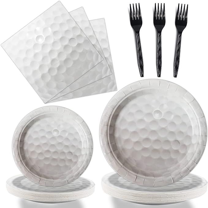 96 Pcs Golf Party Supplies Bundle Paper Plates Napkins Golf Sports Party Birthday Decorations Fav... | Amazon (US)