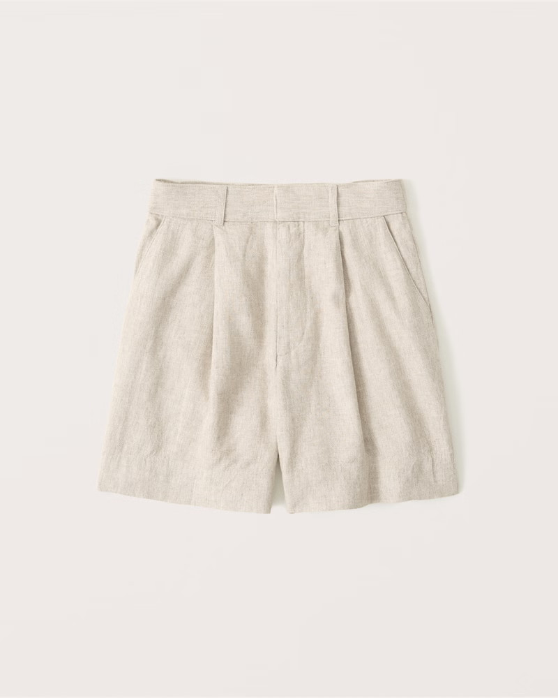 Tailored Linen-Blend Shorts | Abercrombie & Fitch (US)