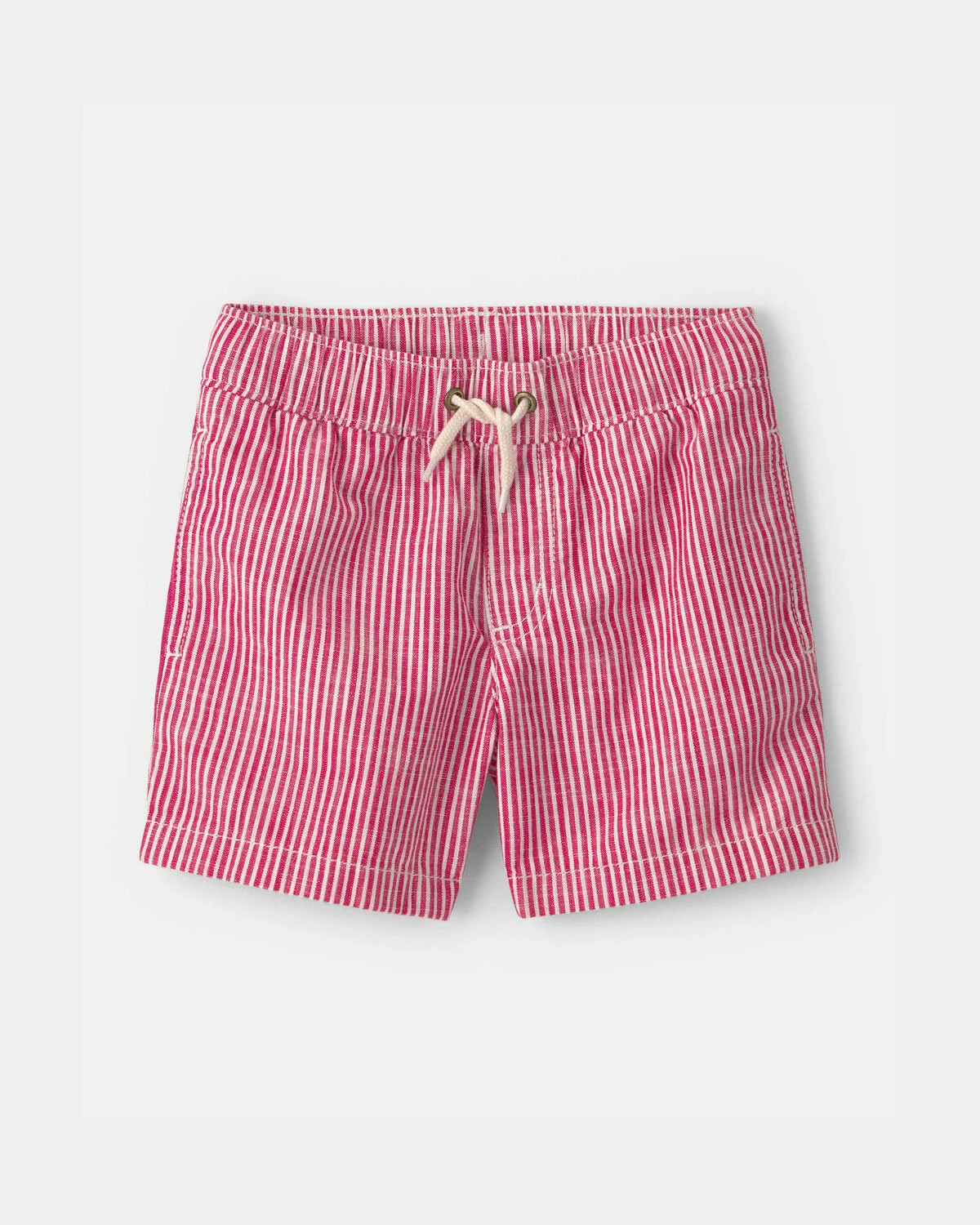Toddler Boy Hickory Stripe Shorts - Red/Ivory | Carter's Inc