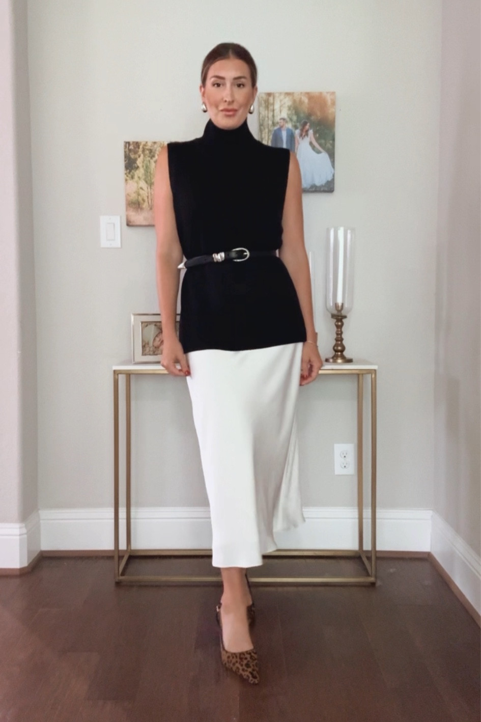 Sleeveless mock neck tunic sweater over slip dress (medium in both) 

#LTKStyleTip