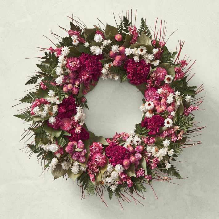 Pink Lady Live Wreath, 18" | Williams-Sonoma
