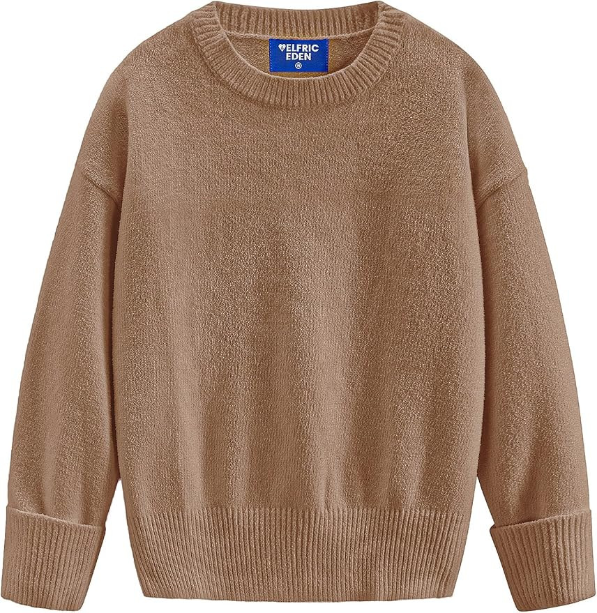 Aelfric Eden Women Oversized Basic Sweaters Vintage Crewneck Long Sleeves Knit 2025 Pullover Swea... | Amazon (US)