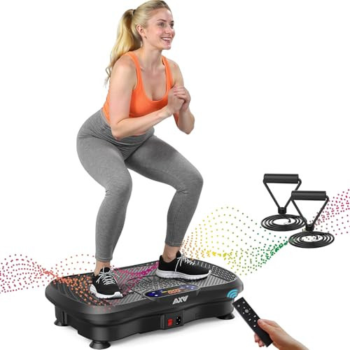 AXV Vibration Plate Platform Exercise Machine Fitness Vibrating Shaking Full Body Shaker Workout Vibrate Stand Shake Board Sport Gym for Weight Loss Lymphatic Drainage for Women Men | Amazon (US)