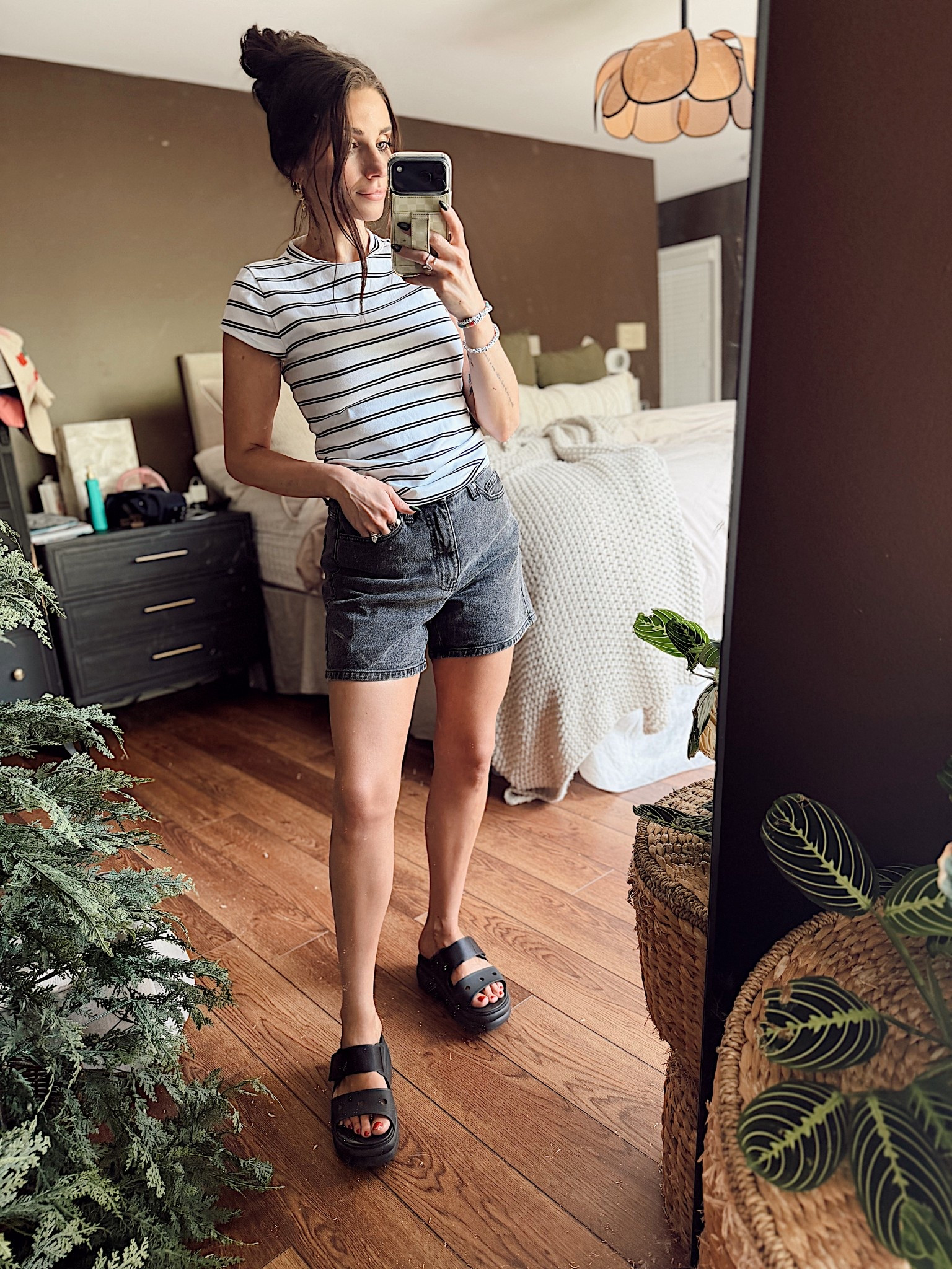 It’s time to bust out the shorts! Loving these dad shorts from Walmart I ordered recently to the point I went back and ordered the white pair! Also recently ordered these sandal version of the @crocs that I wore to Disney and I could not be happier! 

#LTKootd #LTKmomlife #LTKSeasonal
