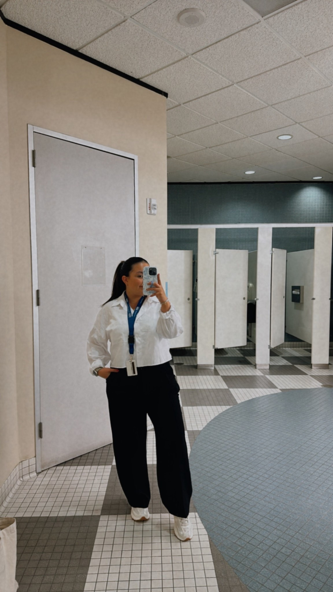 Collard button up with slacks and sneakers for work #casualwork #officelook 

#LTKWorkwear #LTKSaleAlert #LTKMidsize