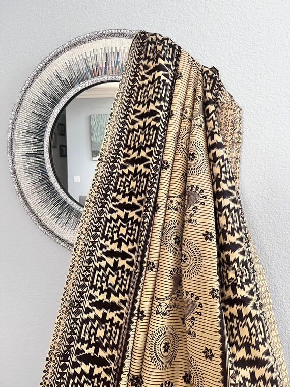 Beige Black Kalamkari on Pure Soft Cotton Saree  Beige - Etsy | Etsy (US)