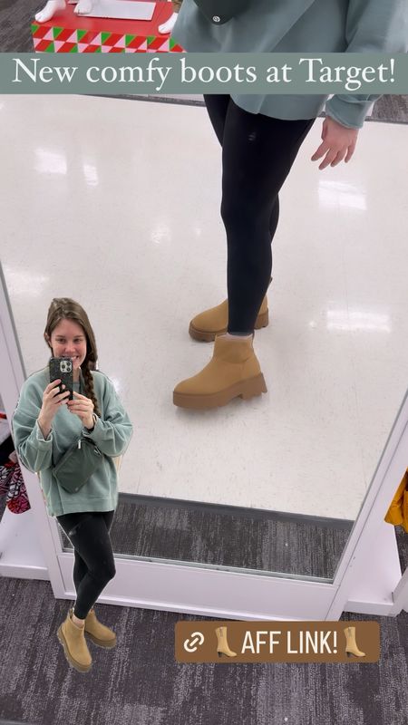 New winter boots at Target! These are so similar to the UGG platforms, but they’re only $40! Run TTS, also ’vailable in black. They’re sherpa lined and super cozy! …………. christmas gift under $50, ugg platforms ugg slippers Uggs, ugg dupes, UGG Women's Classic Ultra Mini Platform Boot, ugg ultra minis, ugg platform boots, gifts for girls, gifts for teens, gifts for friends, gifts for her, target finds, target new arrivals, classic mini platform ugg, slippers, slippers for christmas, slippers gifts, Uggs for her, Uggs for women, gifts for women, favorite things party gift ideas, travel look, travel outfit, slippers, comfy boots, boots under $50

#LTKfindsunder50 #LTKshoecrush #LTKSeasonal