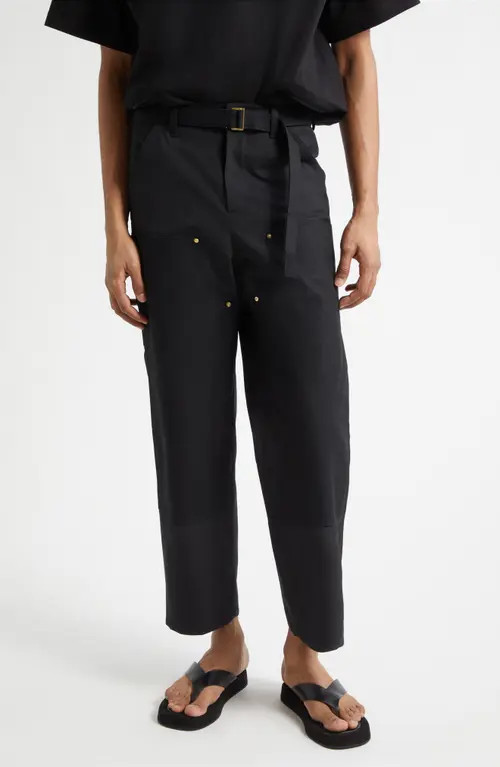 Sacai Carhartt WIP Duck Canvas Carpenter Pants in Black at Nordstrom, Size 3 | Nordstrom