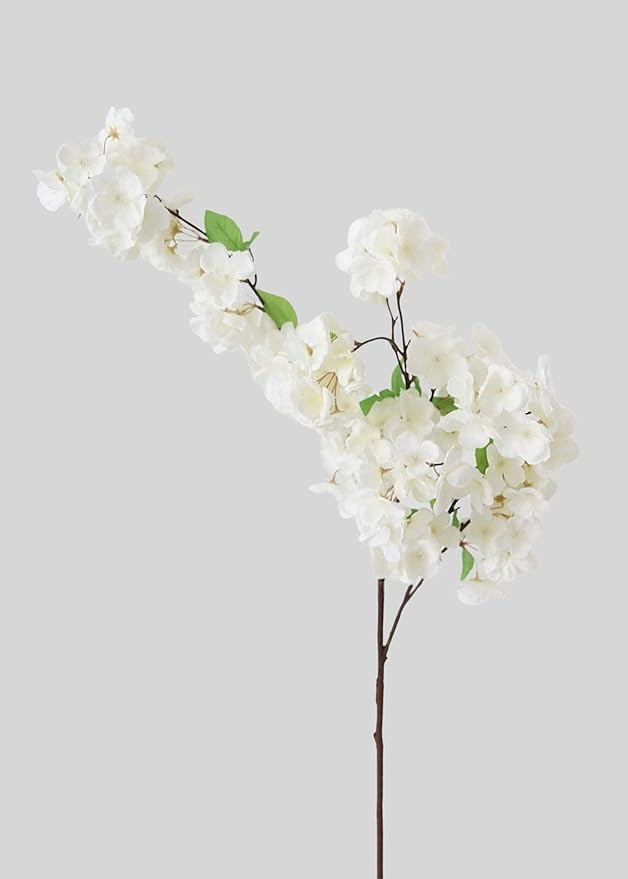 Afloral Faux Flowers Cherry Blossom Stem in Cream White - 44" | Amazon (US)