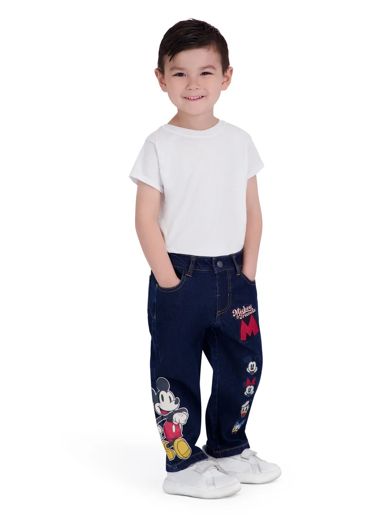 Mickey Mouse Toddler Boy Denim Pant, Sizes 12M-5T | Walmart (US)