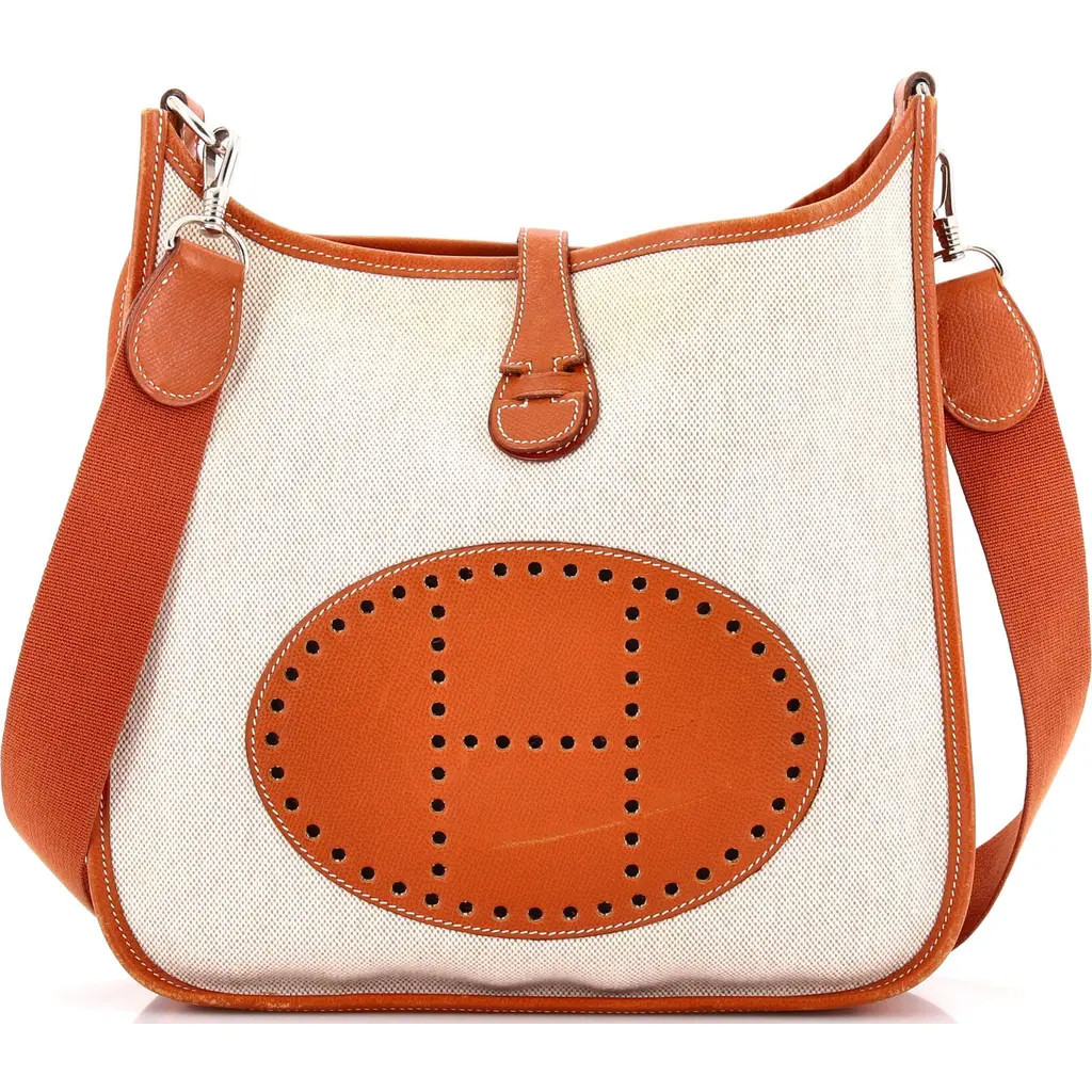 Pre-Owned Hermes Evelyne Bag Gen III Toile and Leather PM in Ecru at Nordstrom, Size Small | Nordstrom