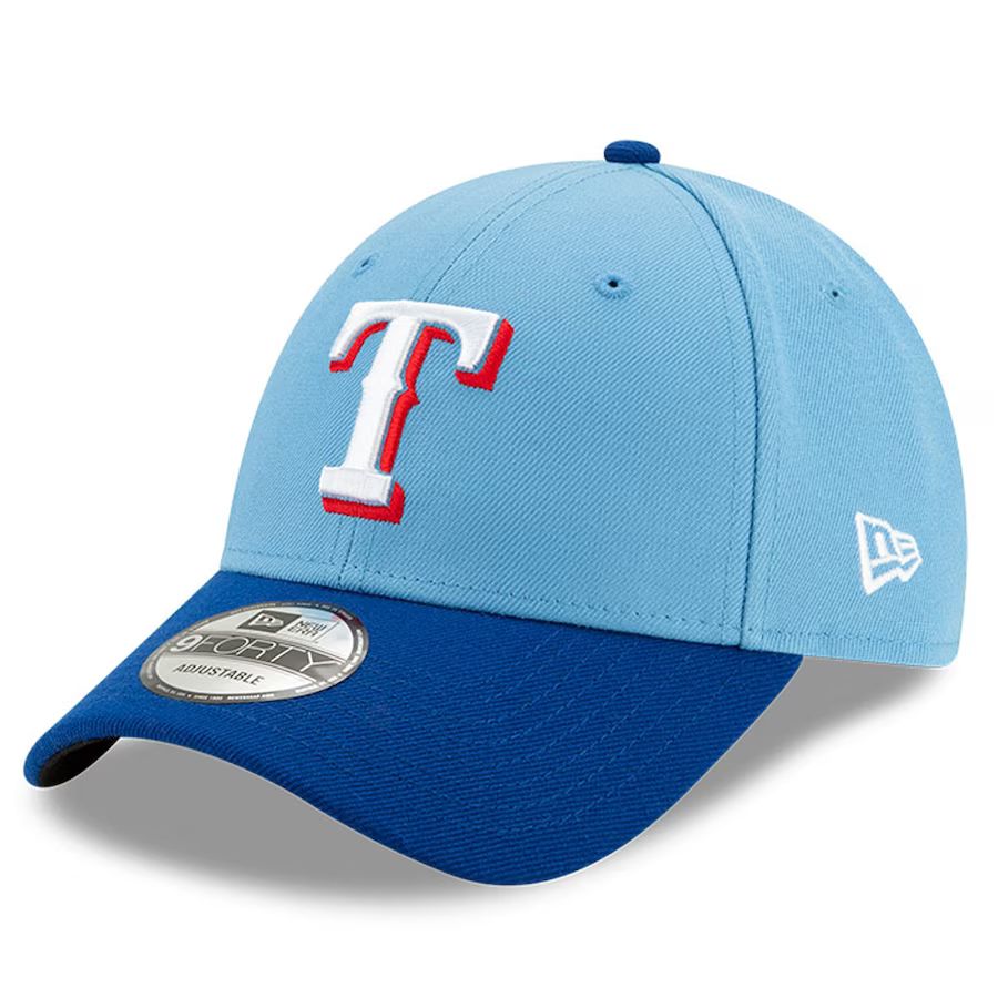 Men's Texas Rangers New Era Light Blue Alternate 2 The League 9FORTY Adjustable Hat | MLB Shop