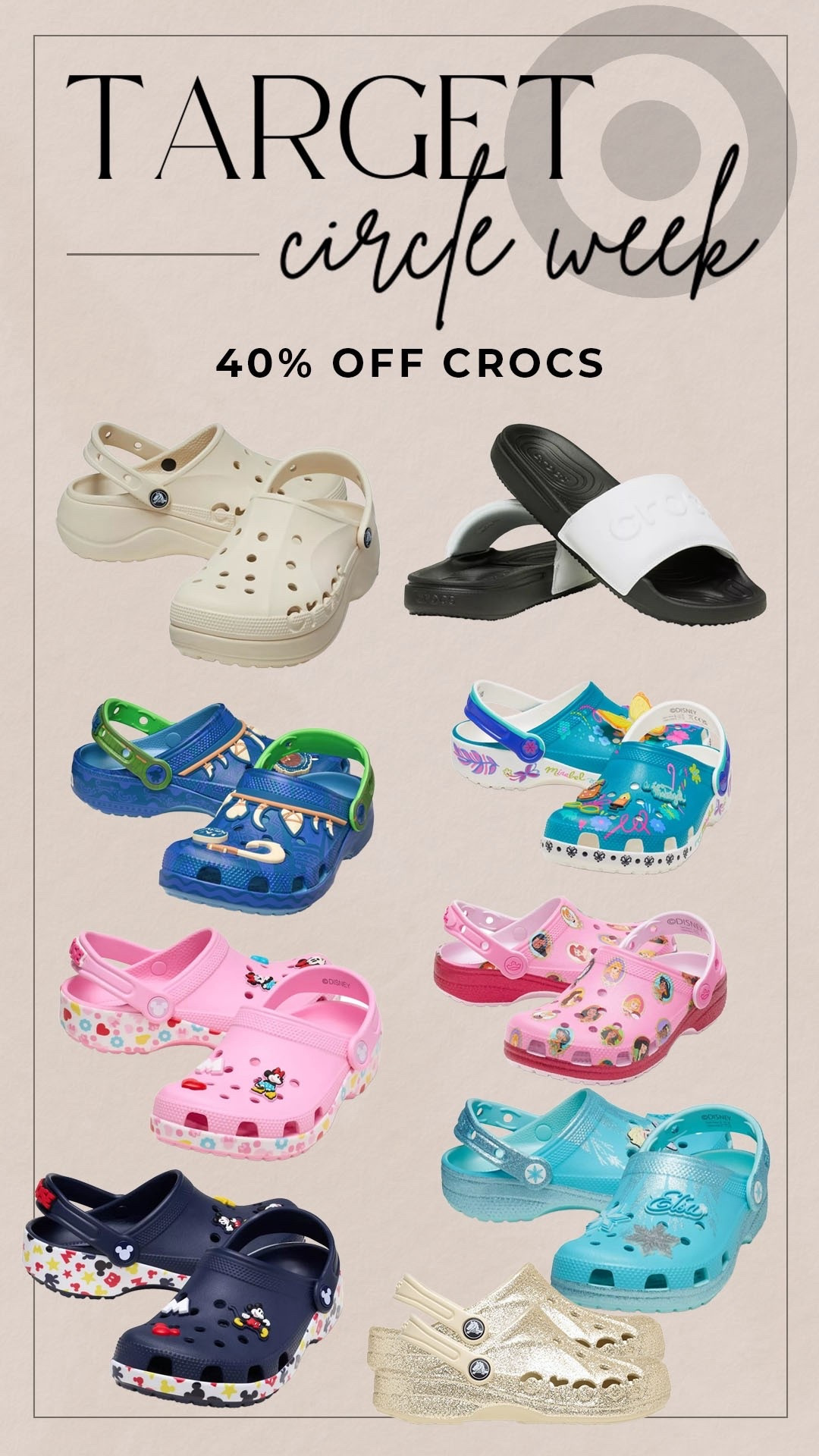 Target circle deal: 40% off crocs!

#targetdeals



#LTKKids #LTKSeasonal #LTKSaleAlert