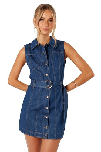 Petal & Pup Women's Parker Mini Dress, Denim | Amazon (US)