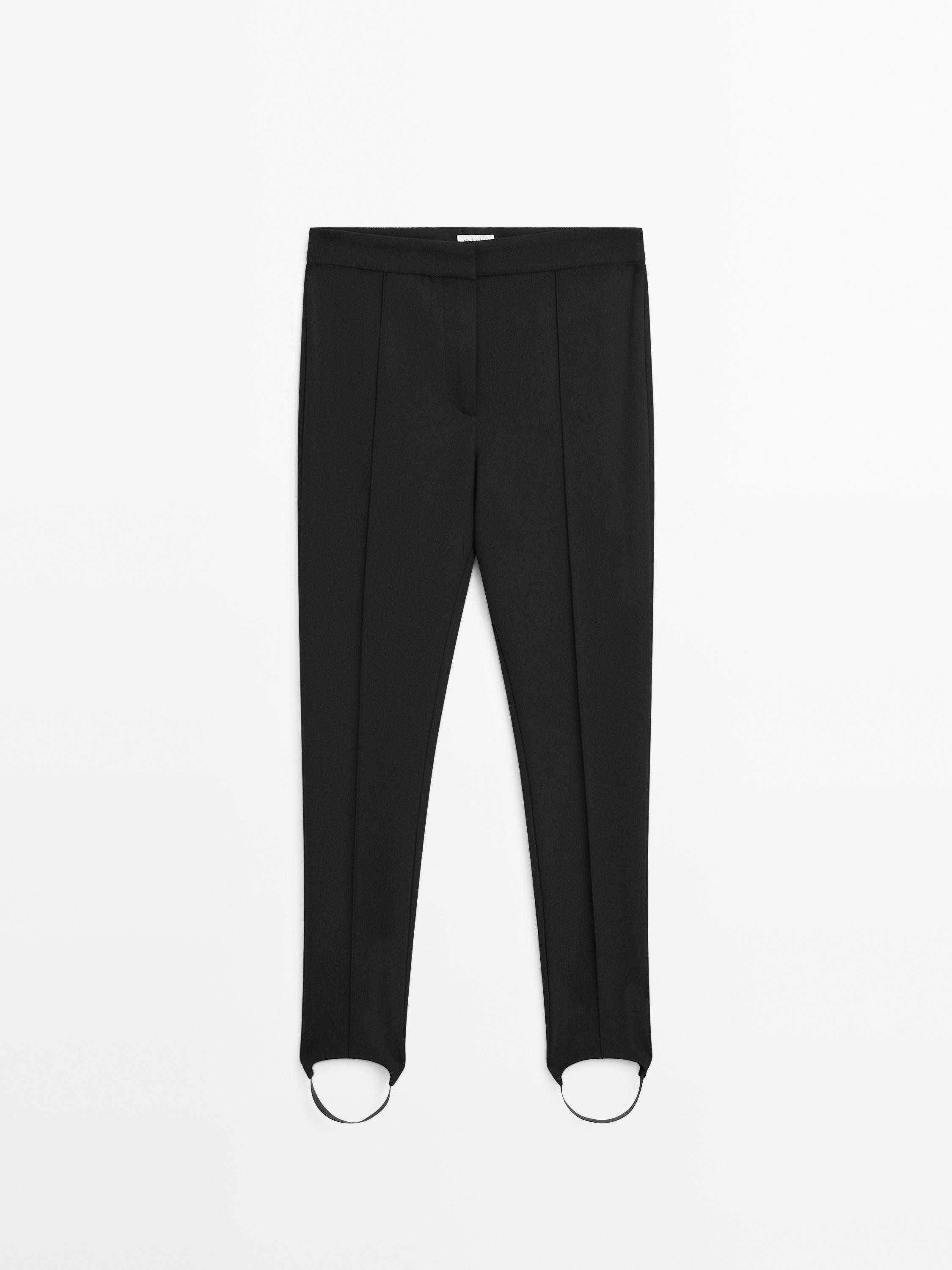 Fitted trousers with elasticated hems - STUDIO | Massimo Dutti UK