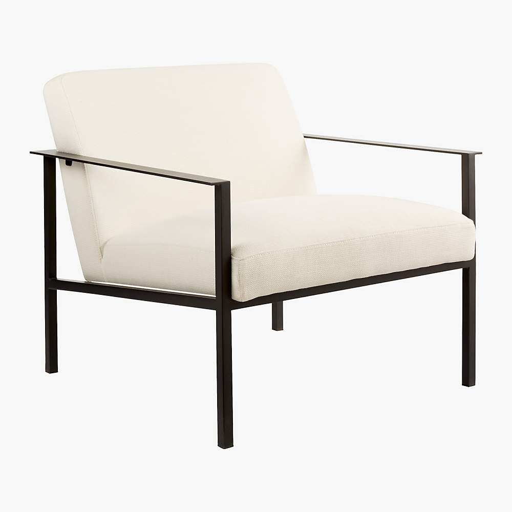 Cue White Chair with Black Legs + Reviews | CB2 | CB2