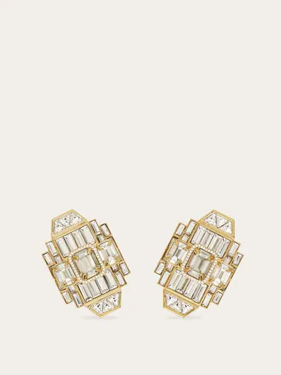 D\u00e9co earrings with crystals - Women | Ferragamo | Ferragamo