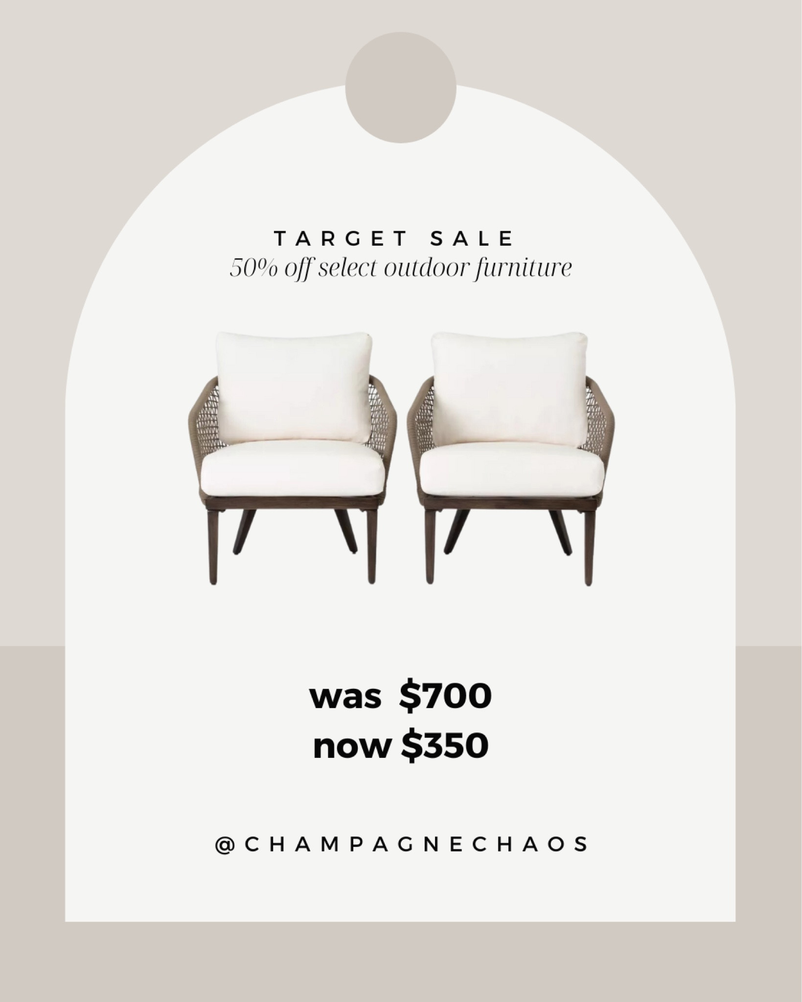 50% off select outdoor furniture at target!
Outdoor patio, outdoor furniture, home

#LTKsalealert #LTKhome #LTKFind