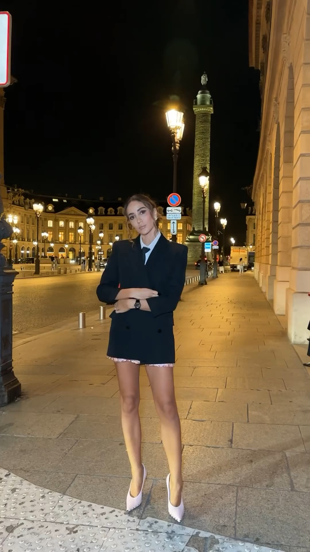 On my way to the Valentino dinner and party after the show. I love this look and didn’t want to take it off.