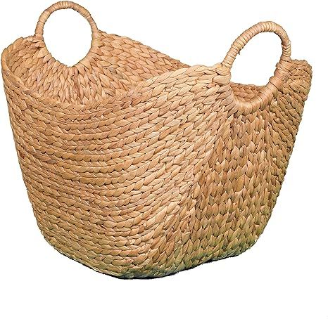 BirdRock Home Water Hyacinth Laundry Baskets (Natural) - One Basket Included - Hand Woven | Amazon (US)