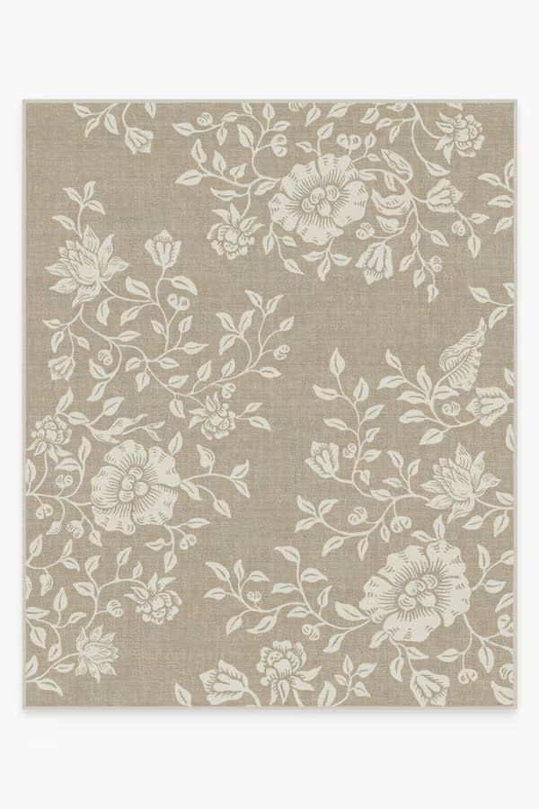 Morris & Co. Mallow Flower Natural Stone Tufted Rug | Ruggable | Ruggable