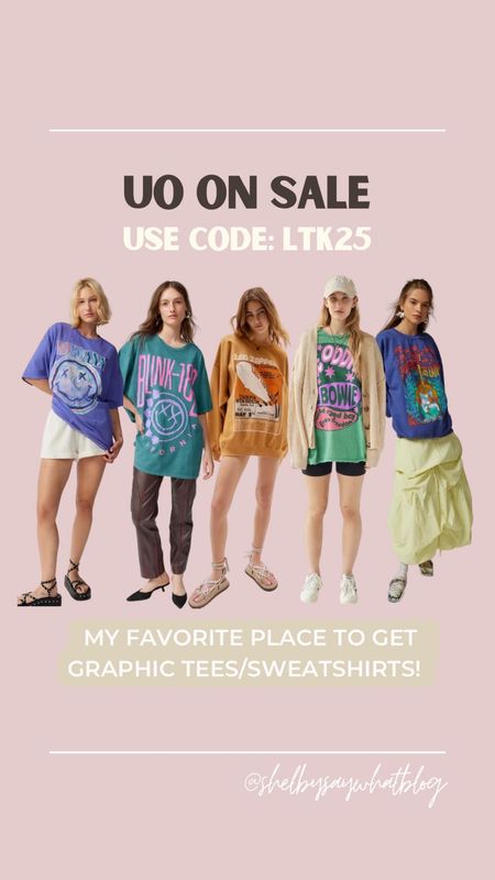 Urban outfitters on sale! Perfect for graphic tees and sweatshirts. Use code: LTK25 

#LTKSale #LTKSeasonal