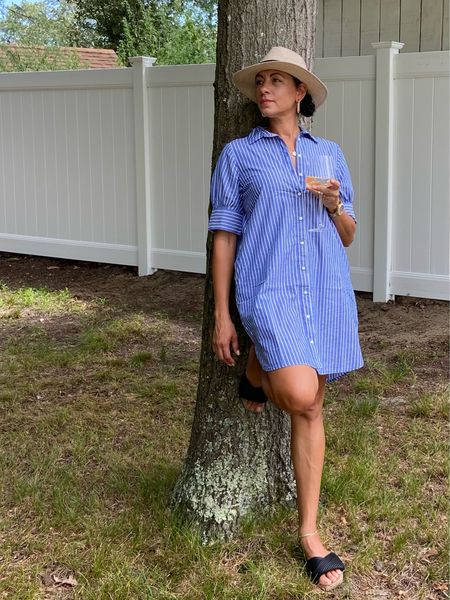 Fall in love with fall fashion casuals. The great thing about early fall is that the weather is perfect for you to wear either jeans or a dress without fainting from the heat or freezing from the cold. This button down shirt dress goes great with sandals, wedges, mules or sneakers. Dress it up or down to your liking. 

#OOTD #fallfashion #falloutfits #buttondowndress 

#LTKSeasonal #LTKstyletip #LTKFind