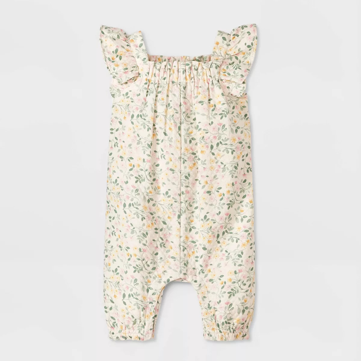 Baby Girls' Floral Gauze Romper - Cloud Island™ Cream | Target