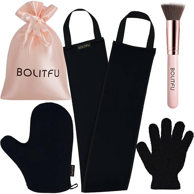 4 Pack Self Tanning Mitt Applicator Kit, with Self Tanner Mitt, Self Tan Back Applicator, Exfolia... | Amazon (US)