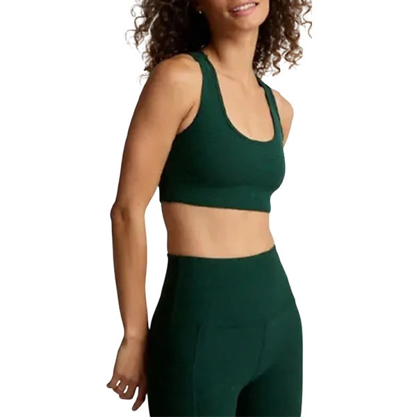 Women's Beyond Yoga Simplicity Sports Bra Large Dark Spruce Green Heather | Scheels