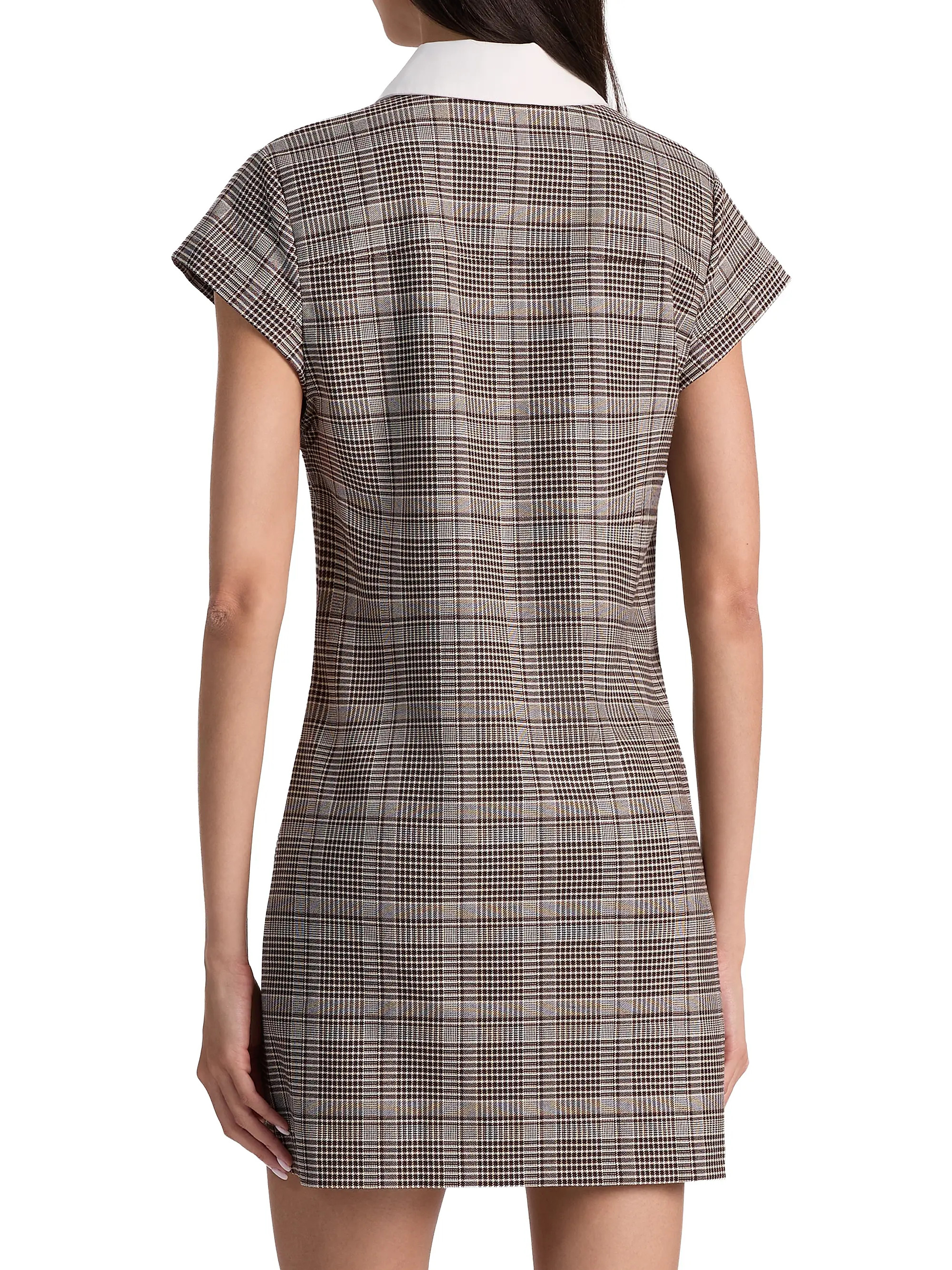 Alice + Olivia Darby Plaid Collared Minidress | Saks Fifth Avenue | Saks Fifth Avenue