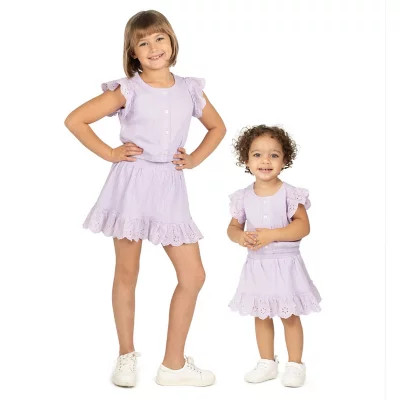 Rare Editions Toddler Girls 2 Piece Woven Short Set | Sam's Club
