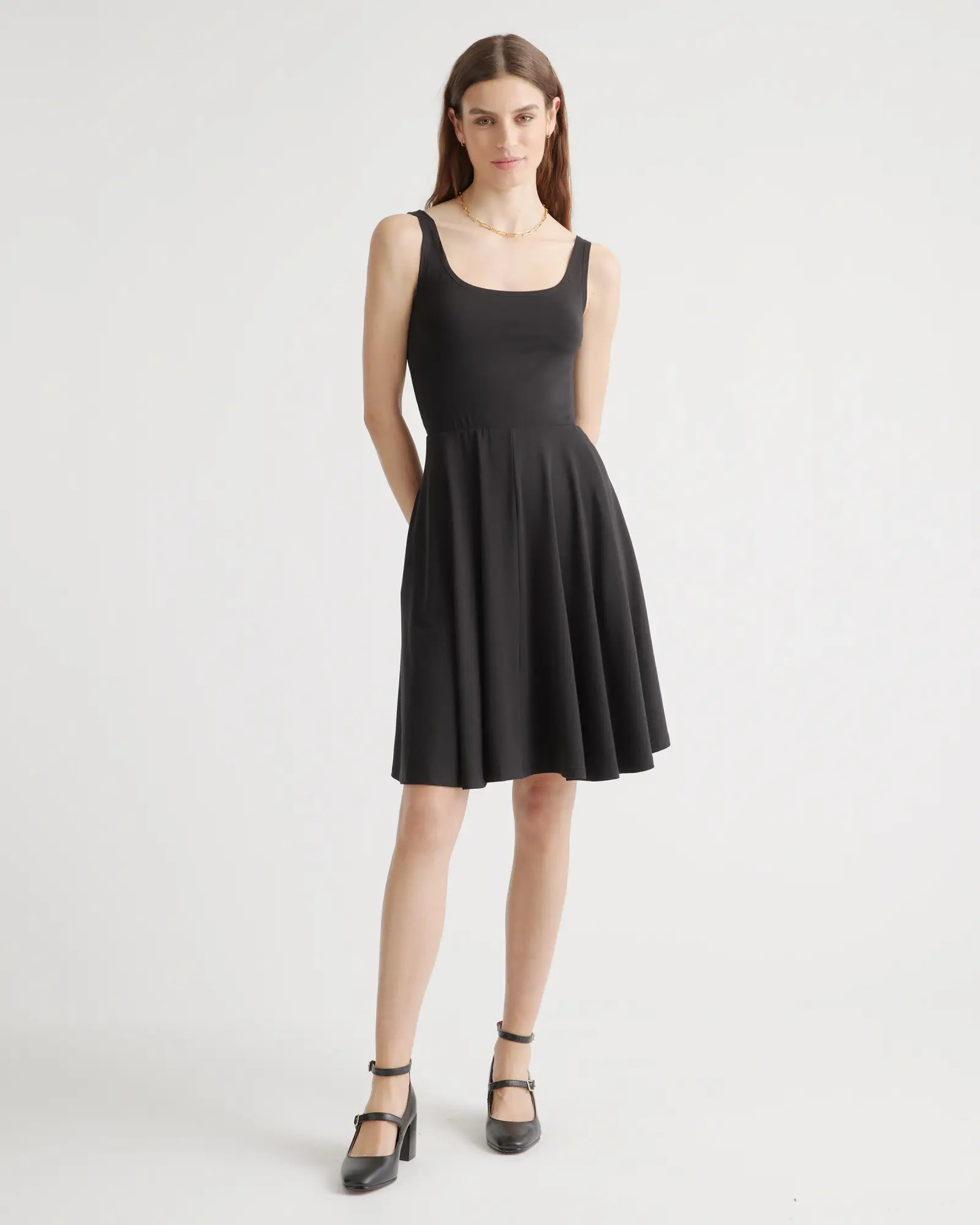 Tencel Jersey Fit & Flare Mini Dress | Quince