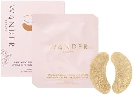 Wander Beauty Baggage Claim - Gold Foil Under Eye Patches For Dark Circles and Puffiness - Under ... | Amazon (US)
