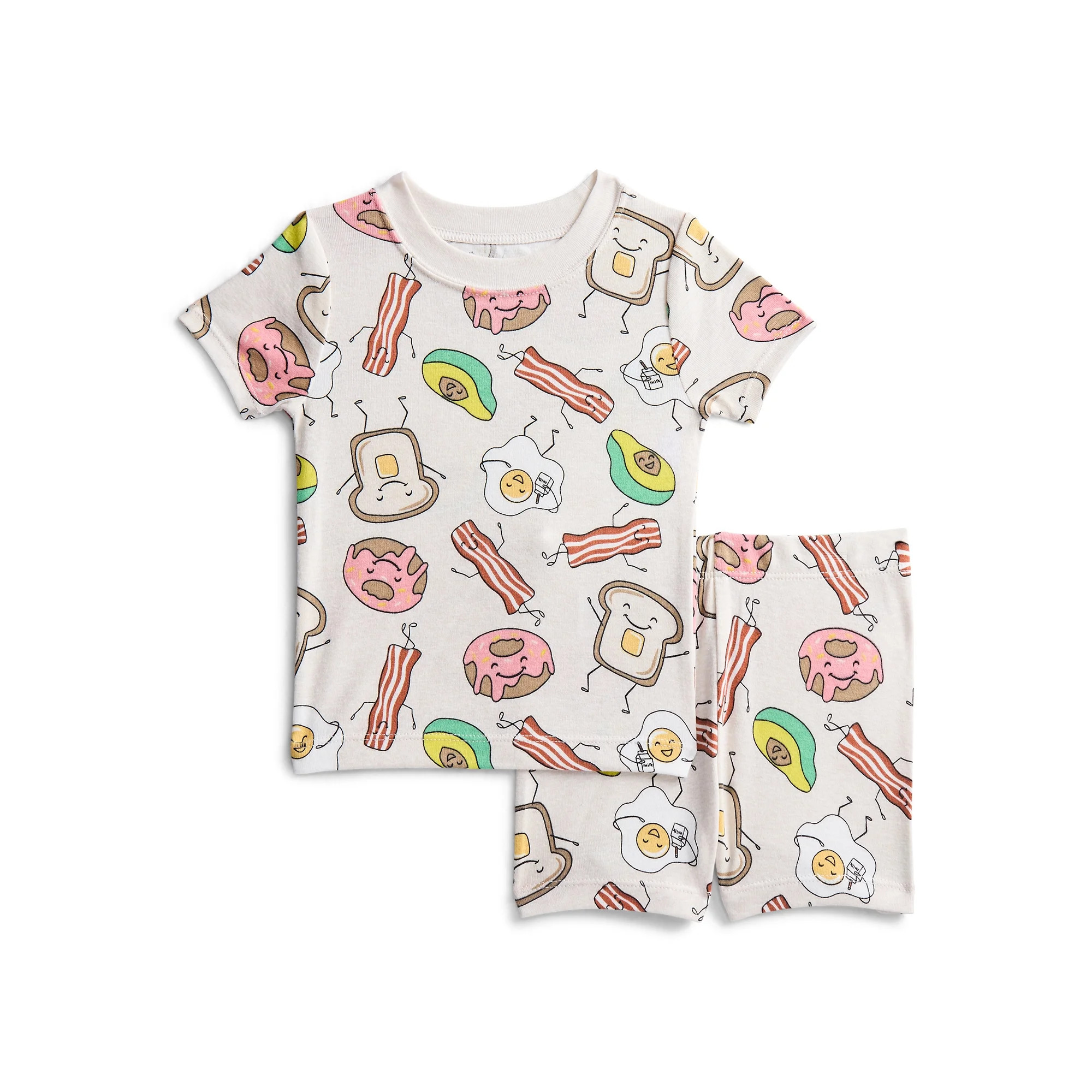 Wonder Nation Toddler Boys Short Sleeve Tee and Shorts Cotton Pajama Set, 2-Piece, Sizes 12M-5T | Walmart (US)