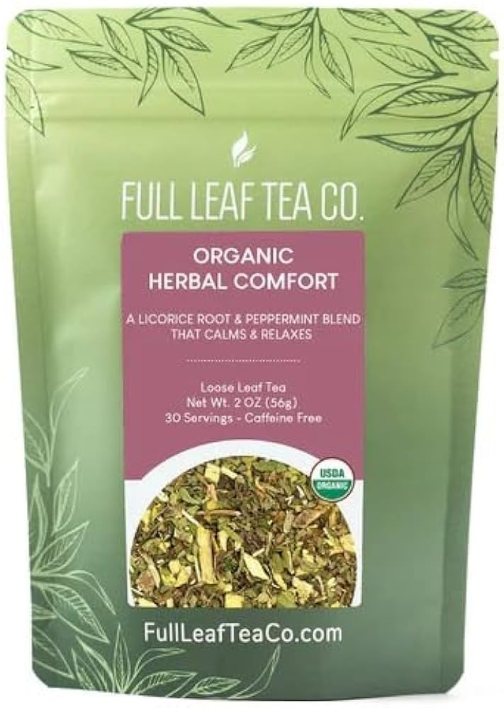 Organic Herbal Comfort Loose Leaf Tea - 2oz Bag (Approx. 30 Servings) | Full Leaf Tea Co. | Amazon (US)