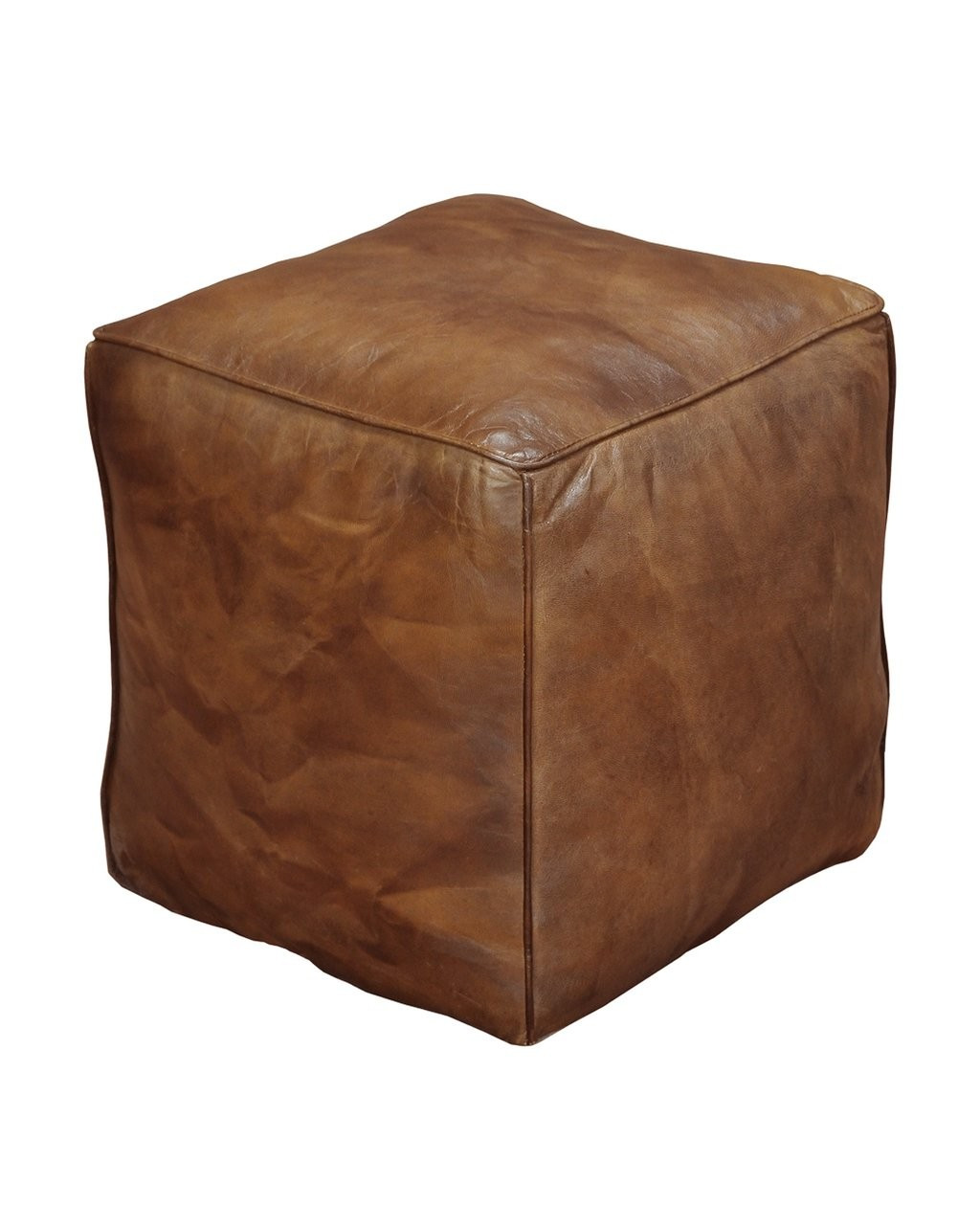 Aldo Leather Ottoman | McGee & Co.