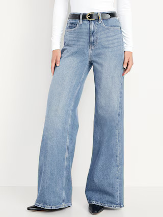 Extra High-Waisted Super Wide-Leg Jeans | Old Navy (US)