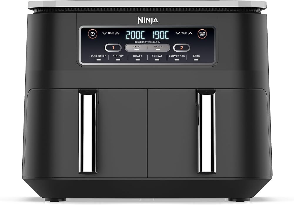 Ninja Foodi Dual Zone Digital Air Fryer, 2 Drawers, 7.6L, 6-in-1, Uses No Oil, Air Fry, Max Crisp... | Amazon (UK)