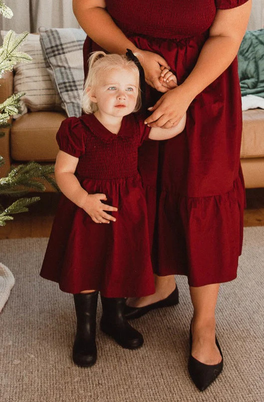 Mini Addie Dress in Wine | Ivy City Co