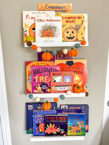 William’s Halloween Bookshelf 🎃 

I can’t wait to read all of these with him throughout the month of October. This will be my baby boy’s first fall and Halloween! 

I decorated his bookshelves and some with pumpkin pom pom garland to match his nursery colors and it turned out so cute!

#LTKSeasonal #LTKhome #LTKkids