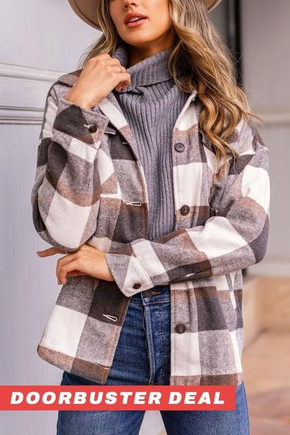 Montana Brown Plaid Shacket | Shop Priceless
